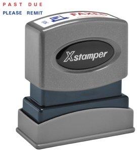 XStamper Two-Color Title Stamp PAST DUE PLEASE REMIT