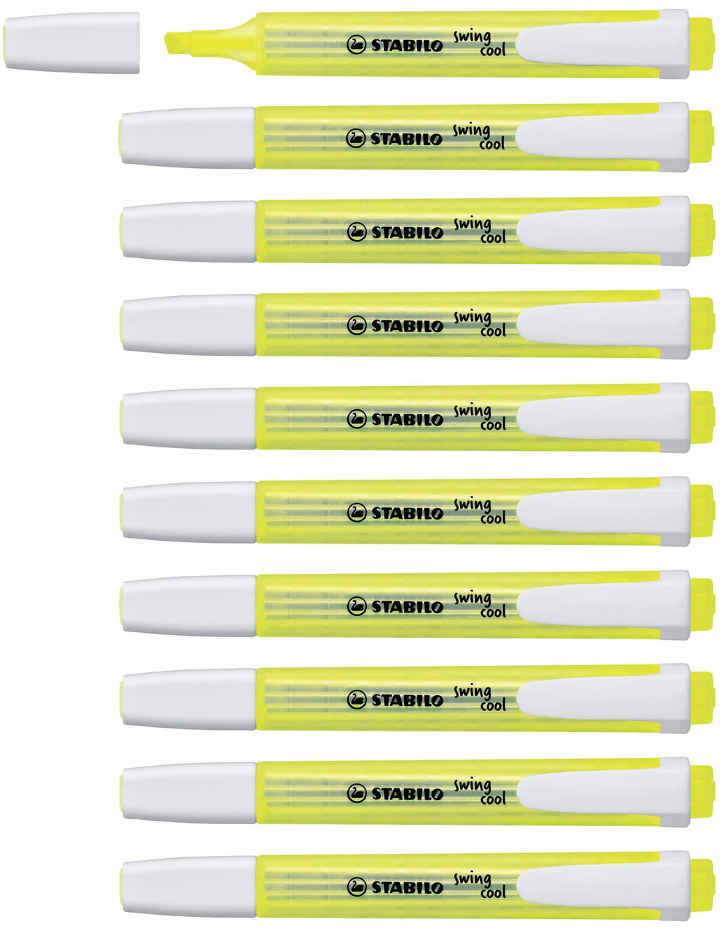 Highlighter - STABILO Swing Cool Box of 10 Yellow