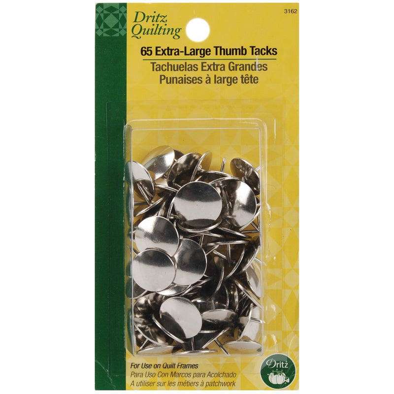 Dritz 3162 Quilter's Thumb Tacks with Extra Large Heads (65-Count)