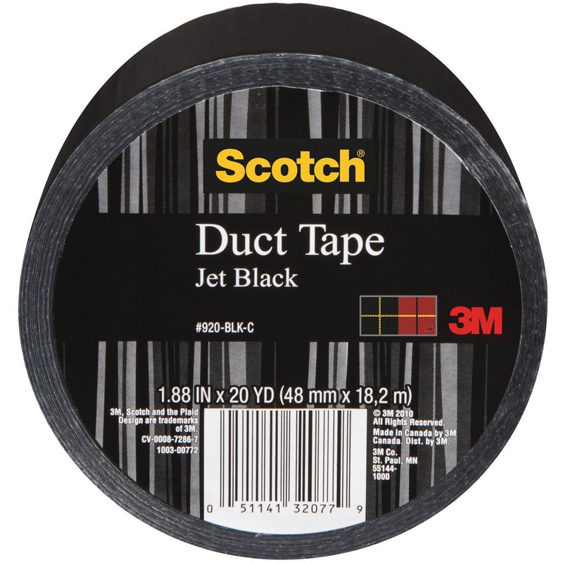 Scotch Duct Tape, Jet Black, 1.88-Inch by 20-Yard - 920-BLK-C 20 yd x 1.88"