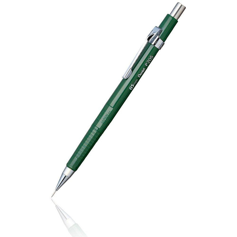 Pentel Sharp Mechanical Pencil, 0.5mm, Green Barrel, Each (P205D), 5.000 1