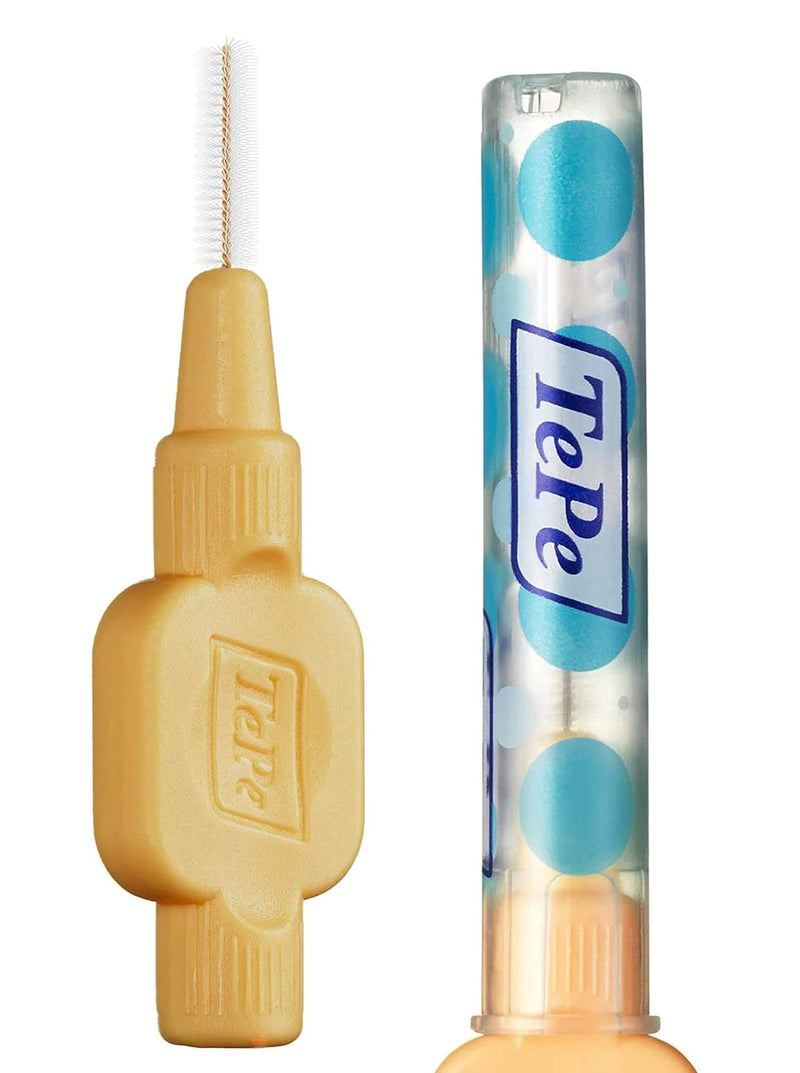TEPE Extra Soft Interdental Brush Cleaners – Dental Brushes Between Teeth 8 Pk, Orange 0.45mm