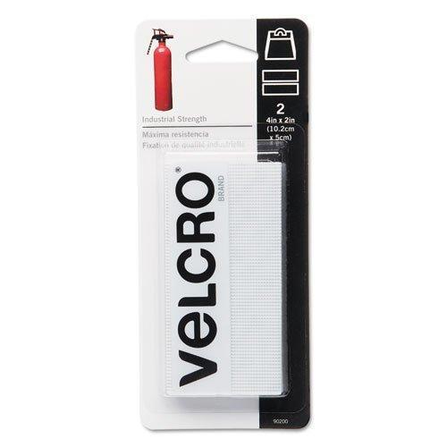 Velcro Brand 2" X 4" White Industrial Strength Strips 2 Count