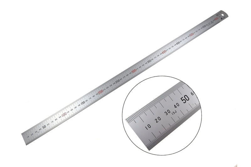 Shinwa H101-E 600 mm Rigid"Zero Glare" Metric Machinist Ruler/Rule Scale .5 mm & mm