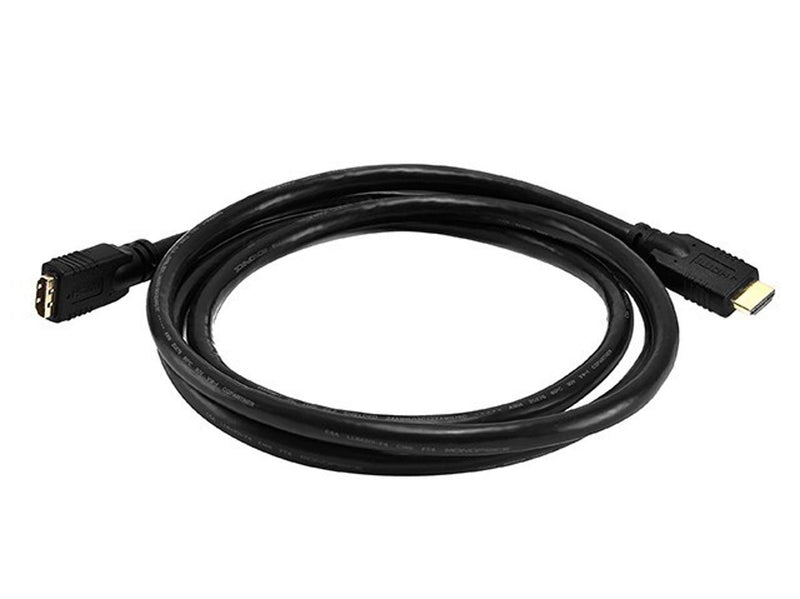 Monoprice Commercial Series Premium 6ft 24AWG CL2 High Speed HDMI Cable Male to Female Extension - Black 6 Feet