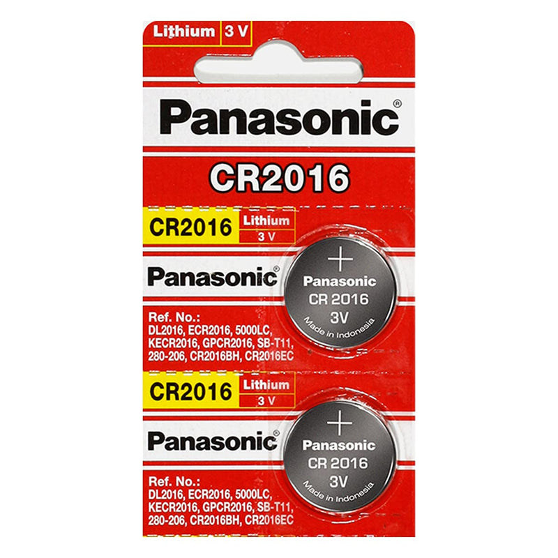 One (1) Twin Pack (2 Batteries) Panasonic Cr2016 Lithium Coin Cell Battery 3V...