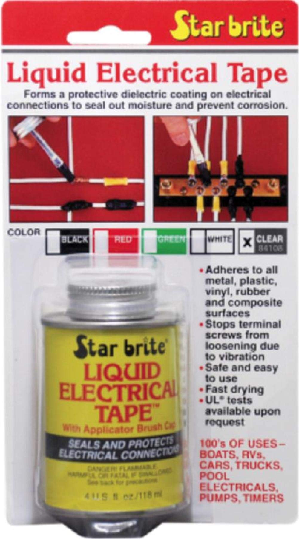 Star Brite 84108 Liquid Electrical Tape - 4oz. - Clear