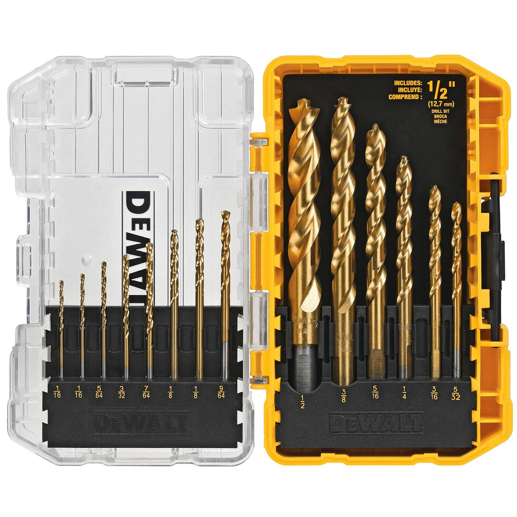 DEWALT Drill Bit Set, Titanium, 14-Piece (DW1354) 14-Piece Drill Bit Set Screwdriver Bit Set