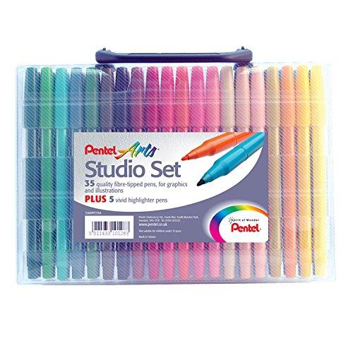 Pentel S360PP-35A Arts Studio Set Assorted Pack of 40