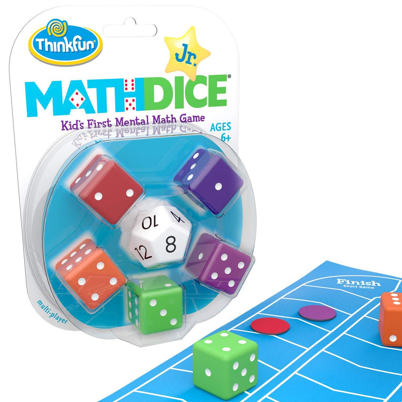 Think Fun Math Dice Junior Game for Boys and Girls Age 6 and Up - Teachers Favorite and Toy of the Year Nominee Math Dice Jr