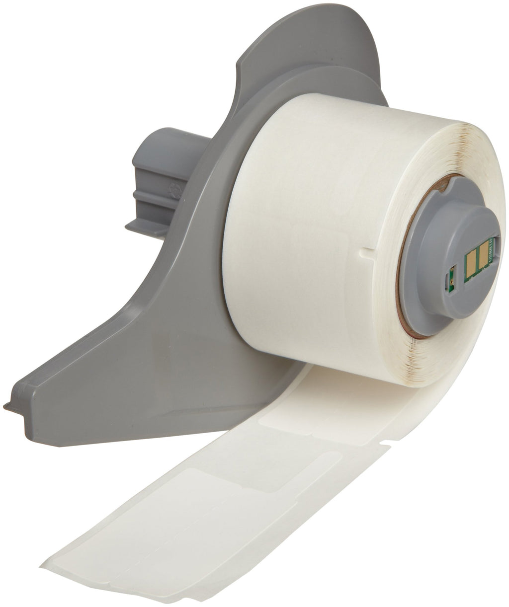 Brady M71FP-2-425 1.75" Width x 1" Height White Color B-425 Permanent Polypropylene Flag With Matte Finish For BMP71 Label Printer (100 Per Roll) 1.75"x1"