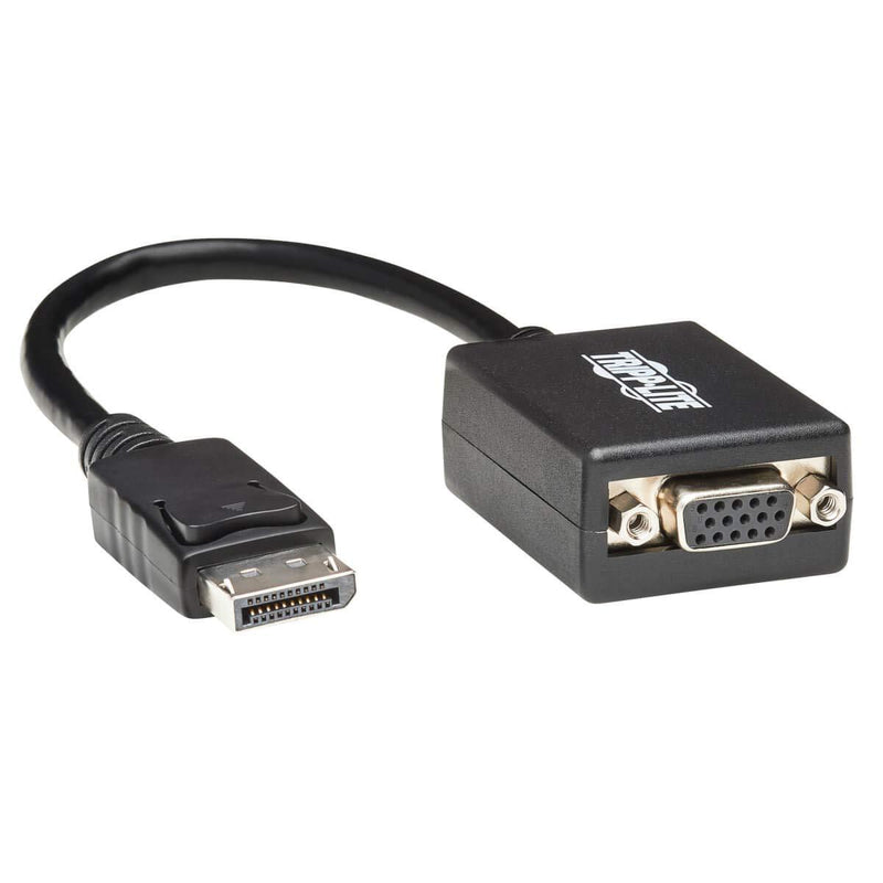 Tripp Lite DisplayPort to VGA Video Adapter, DP to VGA Video Converter, Active Display Adapter (M/F), 6 in. (P134-06N-VGA), Black