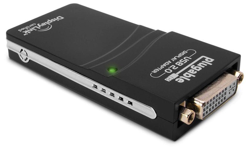 Plugable USB 2.0 to VGA/DVI/HDMI Video Graphics Adapter for Multiple Monitors up to 1920x1080 (Supports Windows 10, 8.1, 7, XP) 1920 VGA/DVI/HDMI