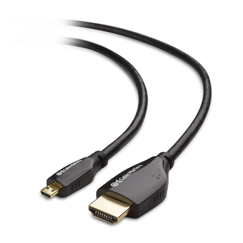 Cable Matters High Speed HDMI to Micro HDMI Cable (Micro HDMI to HDMI) 4K Resolution Ready - 10 Feet 10 ft