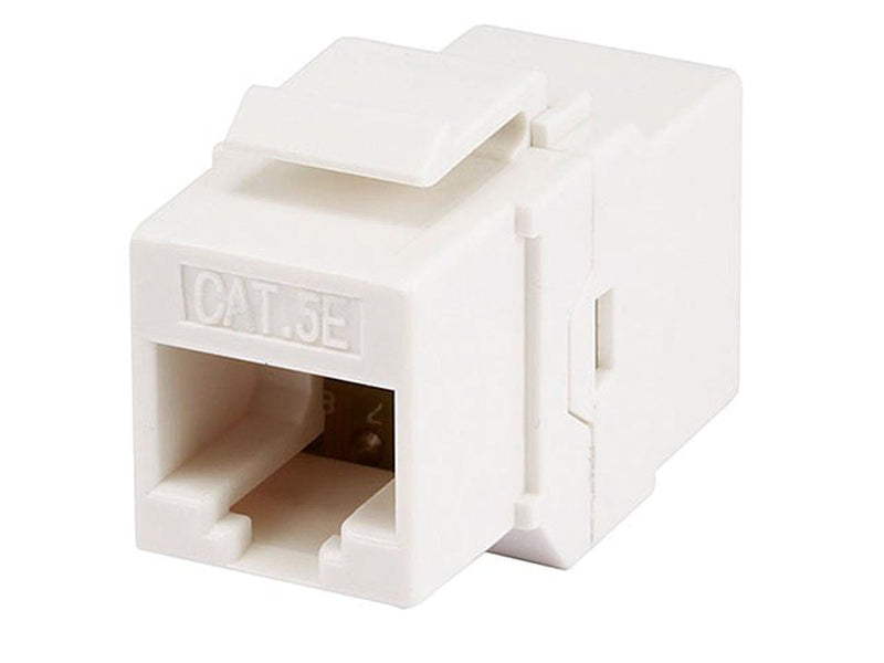 Monoprice Cat5e Inline Coupler Type Keystone Jack, White (107302), Single PCS