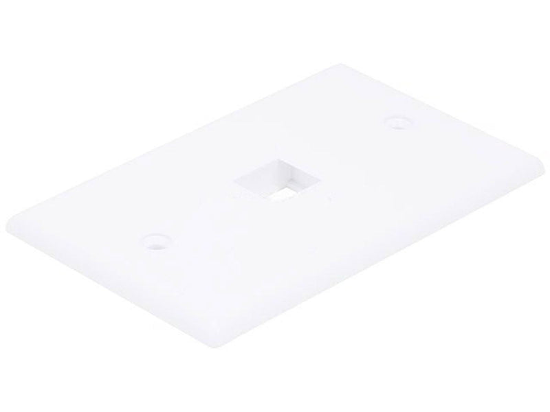 Monoprice 106725 Wall Plate for Keystone 1 Hole, White