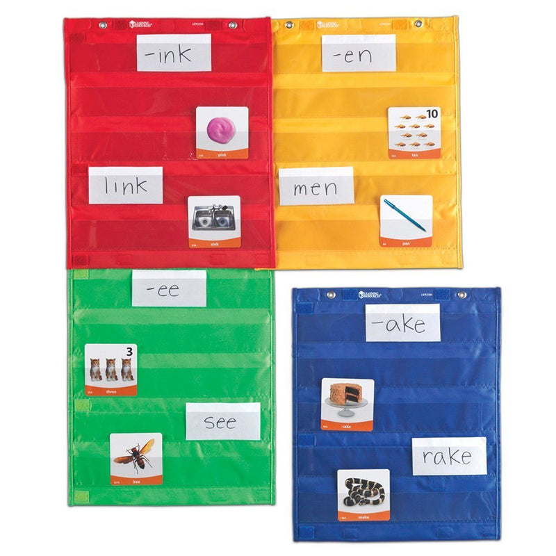 Learning Resources Magnetic Pocket Chart Squares - Set of 4, Classroom Pocket Charts, Classroom/Teacher Organizer, Classroom Supplies, Homeschool Supplies, Teaching Materials