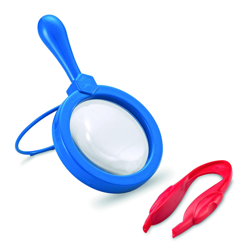 Learning Resources Magnifier & Tweezers, Fine Motor Toy, Easy Grip, Assorted Colors, Kids Magnifier, Kids Tweezers, Ages 3+