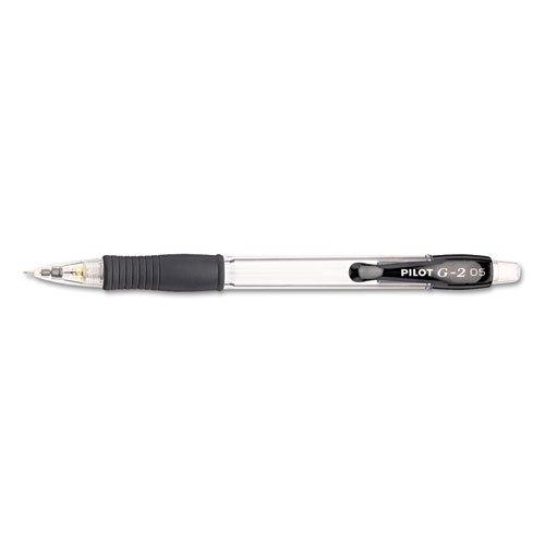 Pilot Products - Pilot - G-2 Mechanical Pencil, 0.50 mm, Clear Barrel w/Black Accents - Sold As 1 Dozen - Contoured rubber grip. - Translucent barrel. - Produces dark, crisp lines. Black