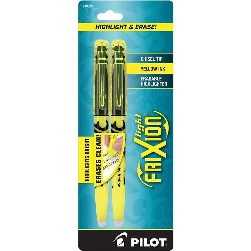 PIL46505 Pilot Erasable Highlighter, Chisel Point, 2/PK, Yellow