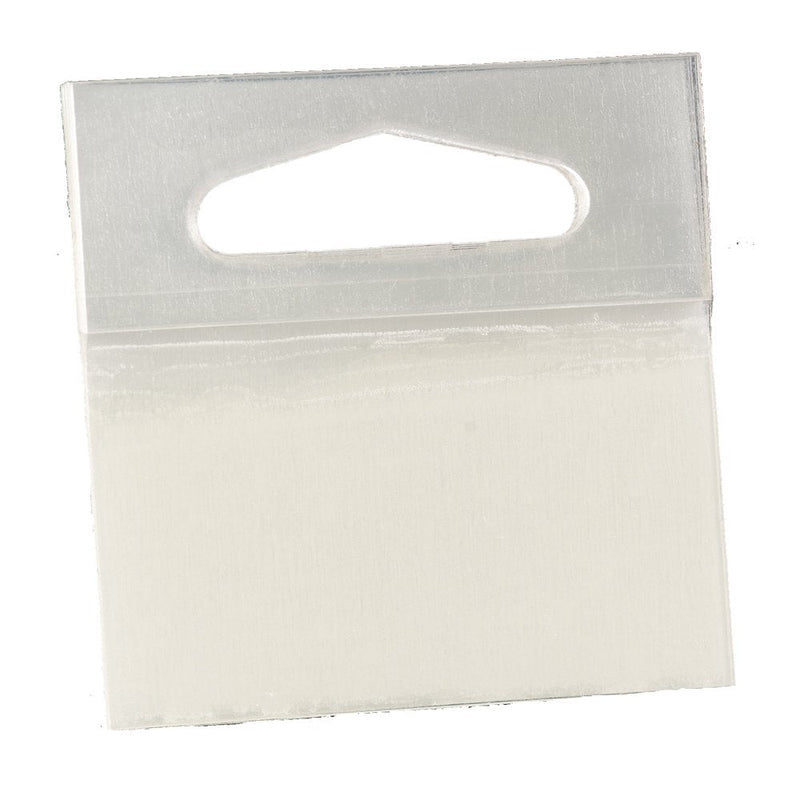 3M Hang Tab 1075, Clear, 2 in x 2 in, 500 per case (10 tabs/pad 50 pads/pack) 74950