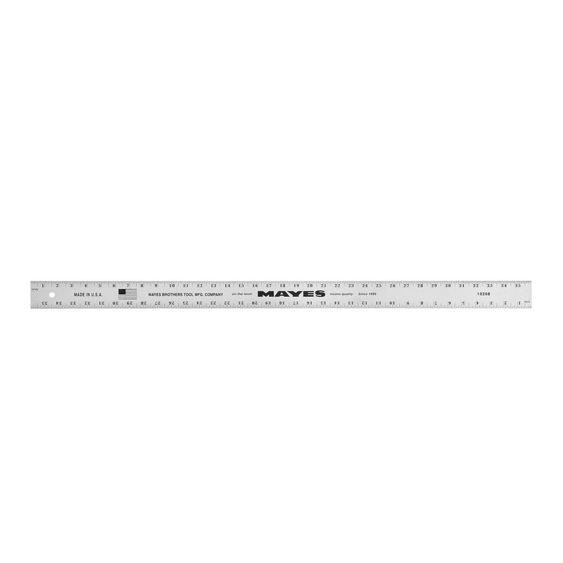 MAYES 10208 Straight Edge Aluminum Ruler, 36-Inch