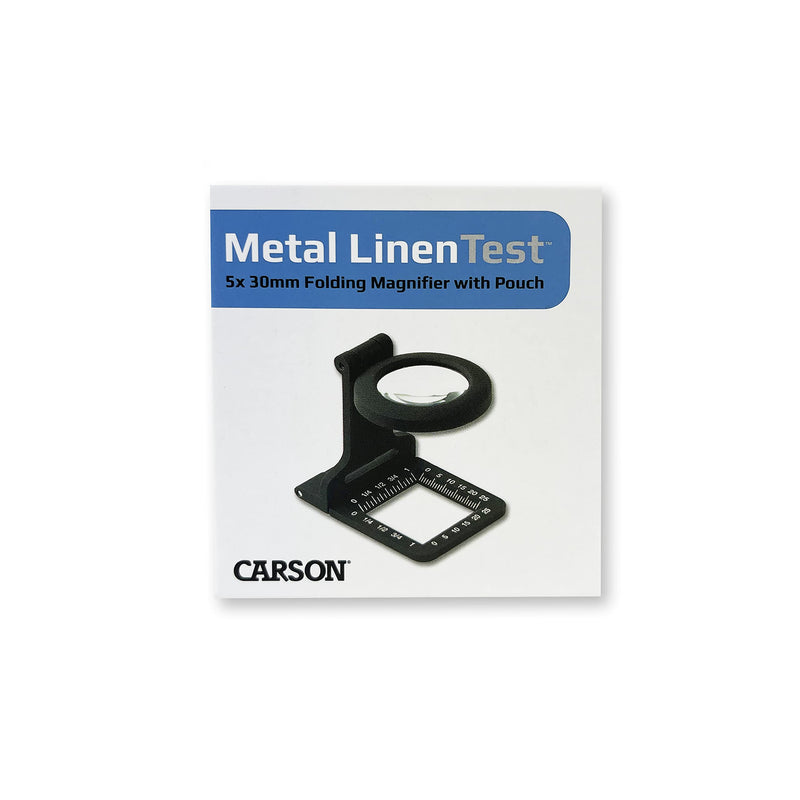 Carson Metal LinenTest 5x30mm or 6.5x20mm Glass Magnifiers with Soft Pouch (LT-60, LT-80) 5x30mm (LT-80)