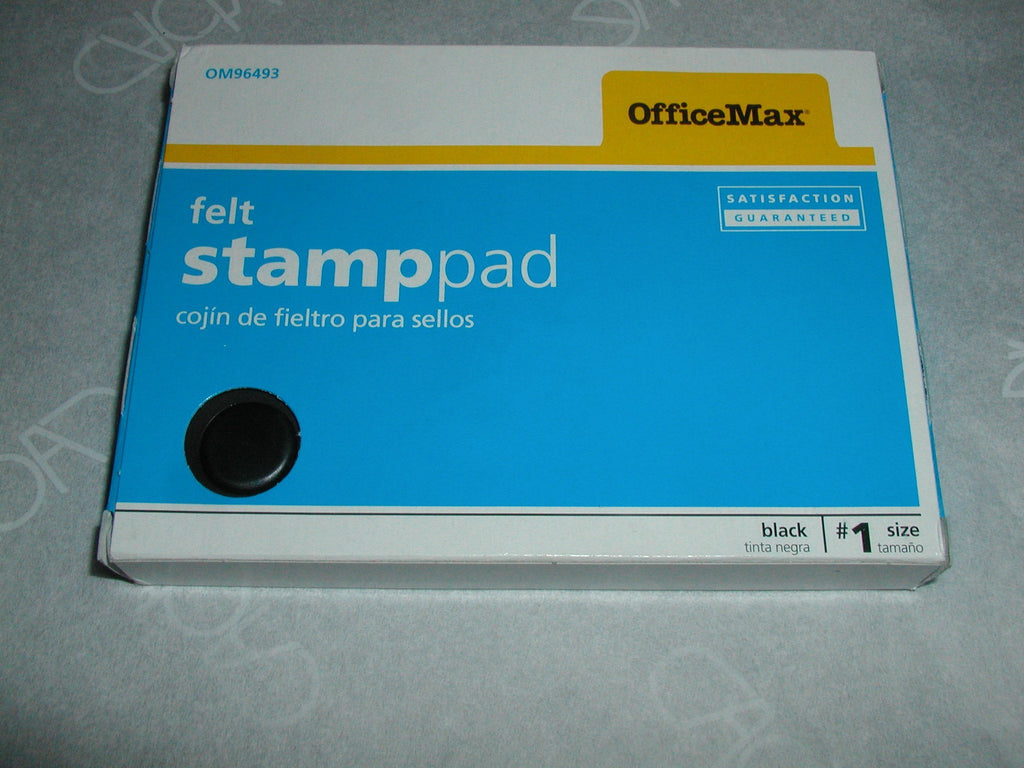 OfficeMax Felt Stamp Pad 2-3/4 x 4-1/4" (Size #1) Black
