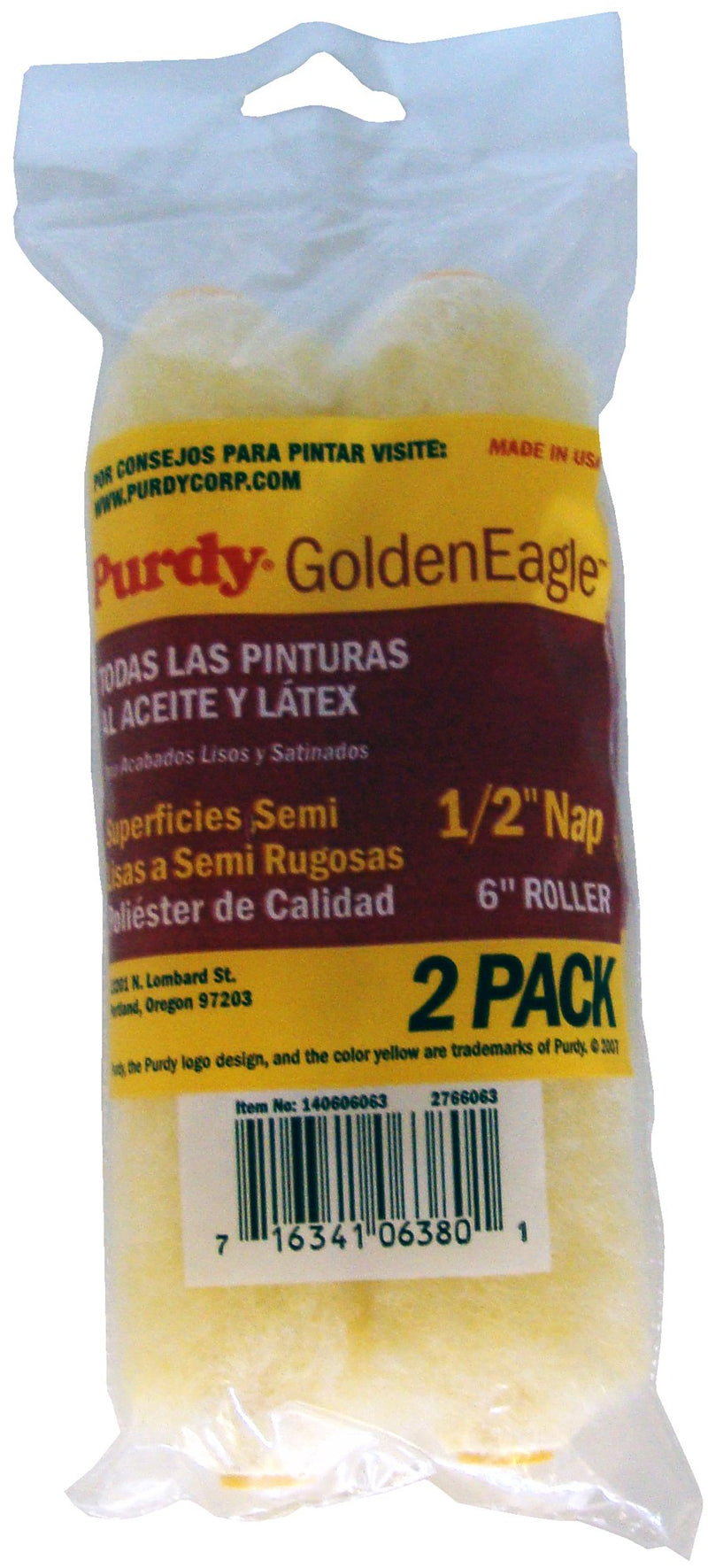 Purdy 140605065 Wire Mini Roller Replacements Golden Eagle, 2 pack, 6-1/2 inch x 3/4 inch nap Wire Mini Roller Replacements 6.5 inch 3/4 nap Each
