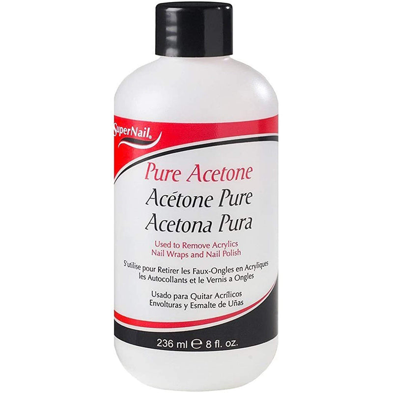 Super Nail Pure Acetone Polish Remover, 8 Fl Oz