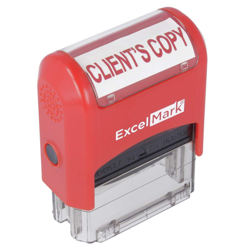 ExcelMark Self-Inking Rubber Office Stamp - Client's Copy