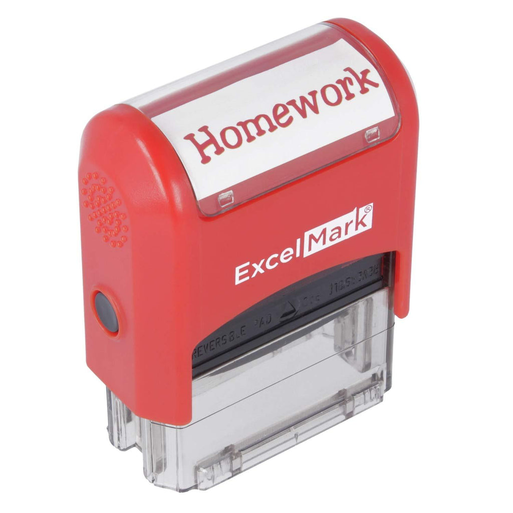 ExcelMark Self-Inking Rubber Teacher Grading Stamp - Homework