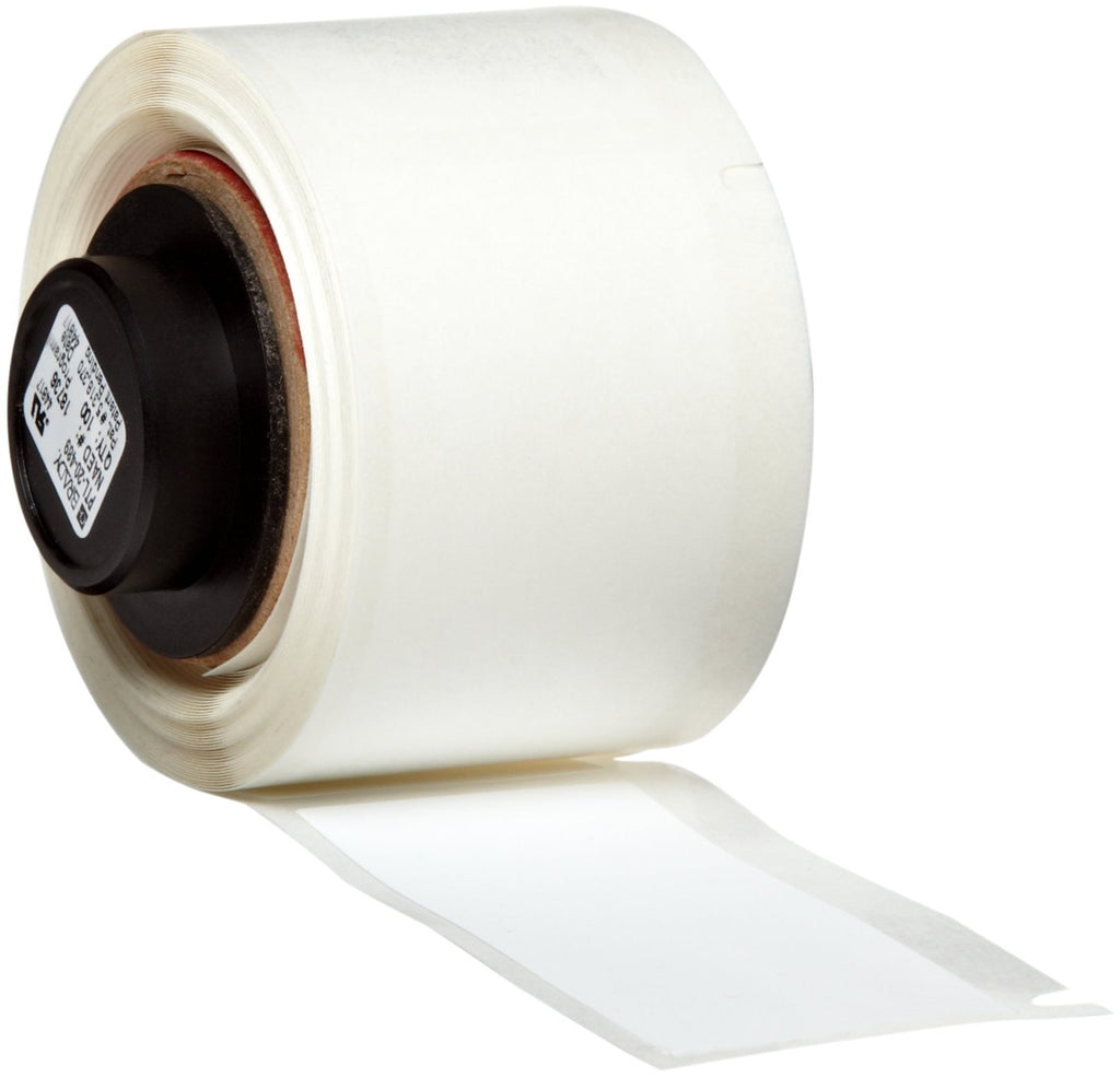 Brady PTL-20-489 TLS 2200 and TLS PC Link 2" Width x 1" Height, B-489 Ultra Aggressive Polyester, Matte Finish White BradyBondz Label (100 per Roll) 2 in H x 1 in W