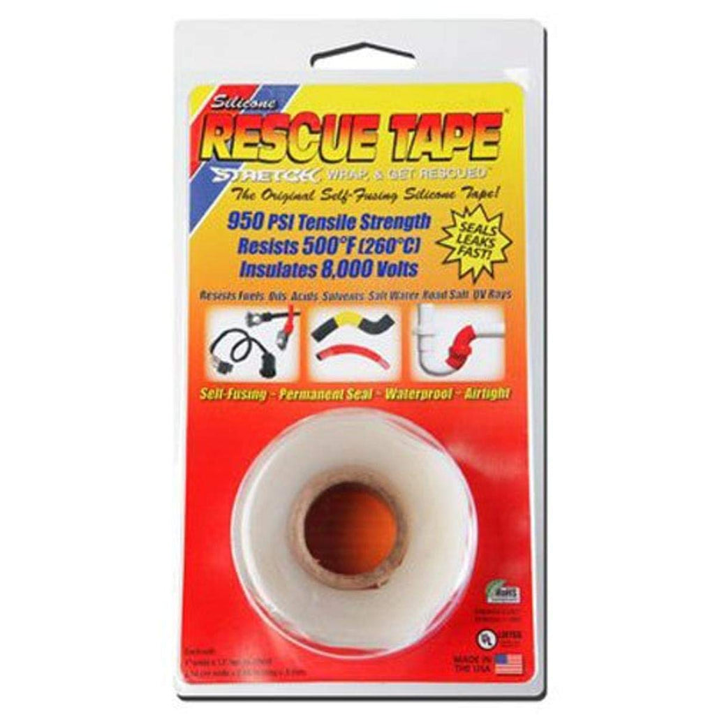 Rescue Tape | Self-Fusing Silicone Tape | Emergency Pipe & Plumbing Repair | DIY Repairs | Seal Radiator Hose Leaks | Wrap Electrical Wires | Used by US Military | 1” X 12’ | Silicone Rubber | Clear 1"