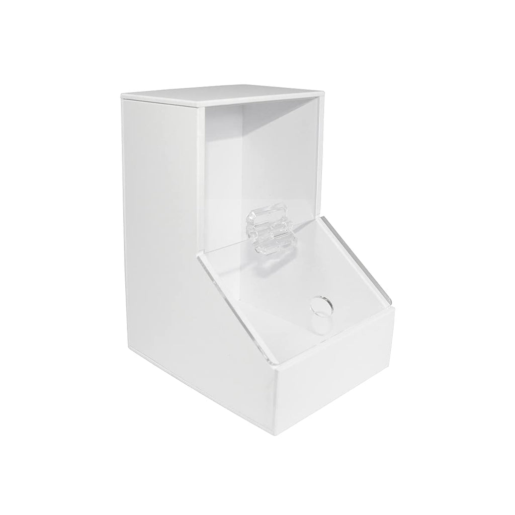 TrippNT 50408 White PVC Plastic Small Dispensing Bin with 1 Compartment, 5.25" Width x 9.25" Height x 7.5" Depth