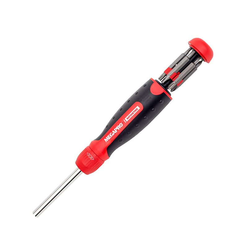 Megapro Marketing USA NC 211R2C36RD Ratcheting Screwdriver,Red Red