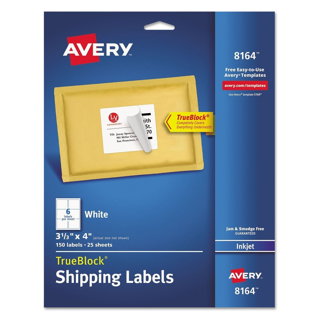 Avery Shipping Labels with TrueBlock Technology