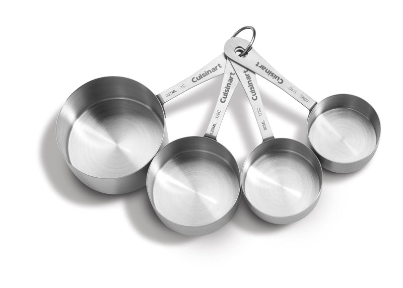 Cuisinart CTG-00-SMC Stainless Steel Measuring Cups, Set of 4,Silver 1 Black