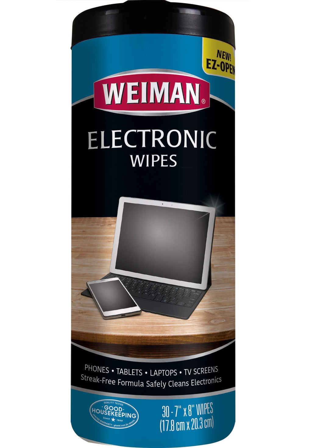 Weiman Anti-Static E-Tronic Electronic Cleaning Wipes For LCD Screens, Computers, TVs, Tablets, E-readers, Smart Phones, Netbooks, and Touchscreens (30 Wipes)