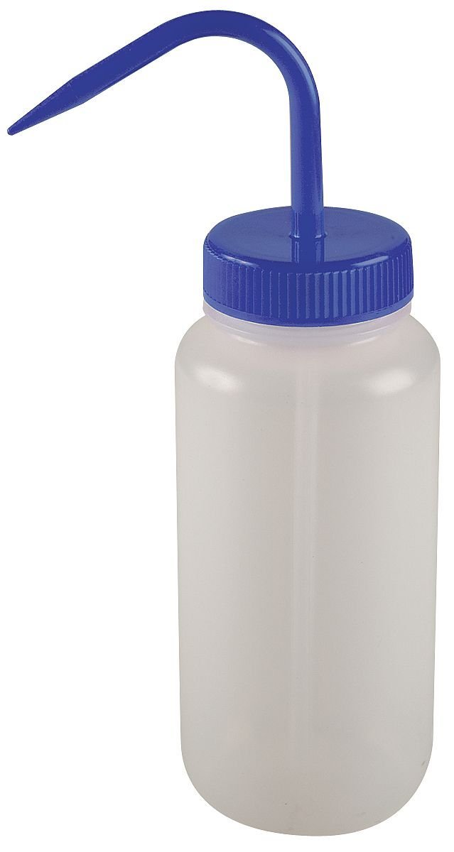 Lab Safety Supply Wash Bottle, Standard Spout, 16 oz, Blue