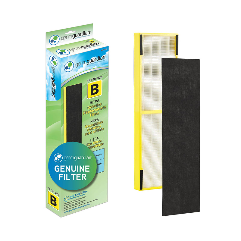 Germ Guardian FLT4825 HEPA GENUINE Air Purifier Replacement Filter B for GermGuardian AC4300BPTCA, AC4900CA, AC4825, AC4825DLX, AC4850PT, CDAP4500BCA, CDAP4500WCA and More, 1-Pack