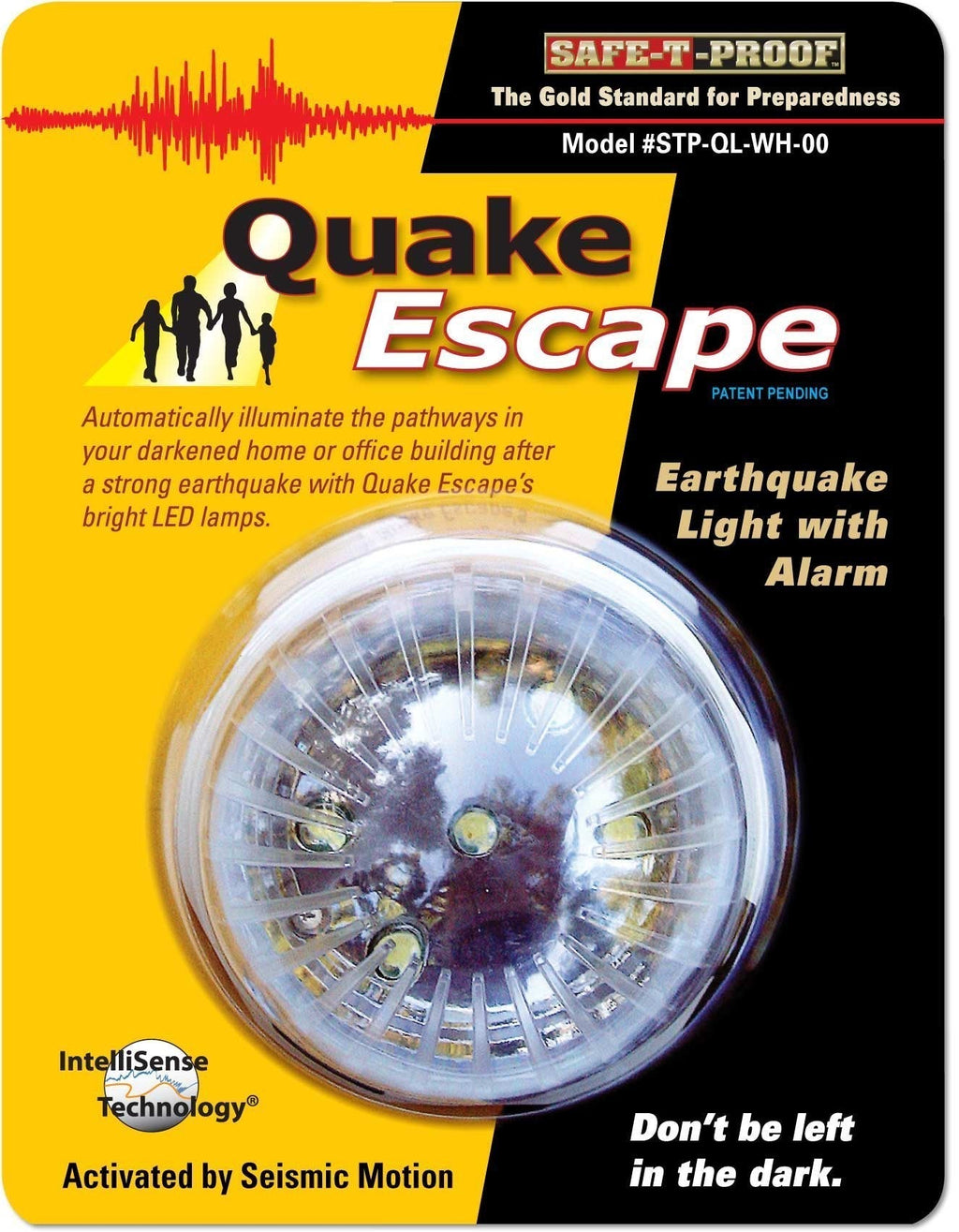 Quake Escape Earthquake Activated 48 Hour Light With Alarm