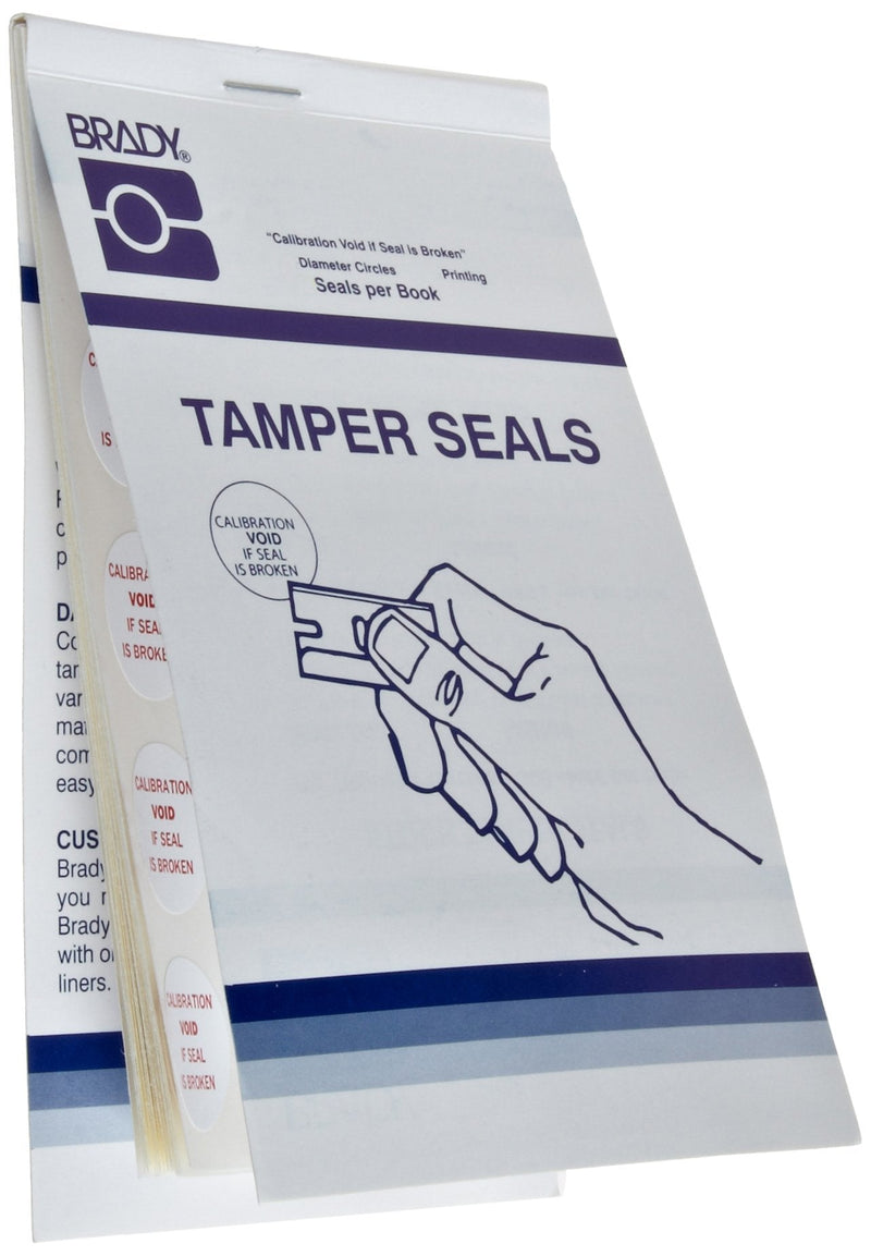 Brady TL-PK-2 0.8" Diameter, B-351 Tamper Resistant Vinyl, Red on White Circle Seals, Legend "Calibration Void If Seal is Broken" (Pack of 300)