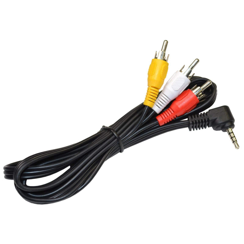 HQRP AV Audio Video Cable / Cord 3.5mm to 3 RCA Compatible with Canon JVC Panasonic PV-DV51 PV-DV52 PV-DV52D PV-DV52DS PV-DV52S PV-DV600 PV-DV100 PV-DV101 PV-DV102 PV-DV103 PV-DV121 PV-DV121D Camcorder, 56-inch