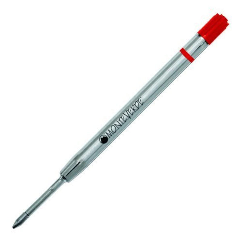 Monteverde Capless Ceramic Gel Refill to Fit Parker Ballpoint Pens, Fine Red, Pack of 6 (P423RD)