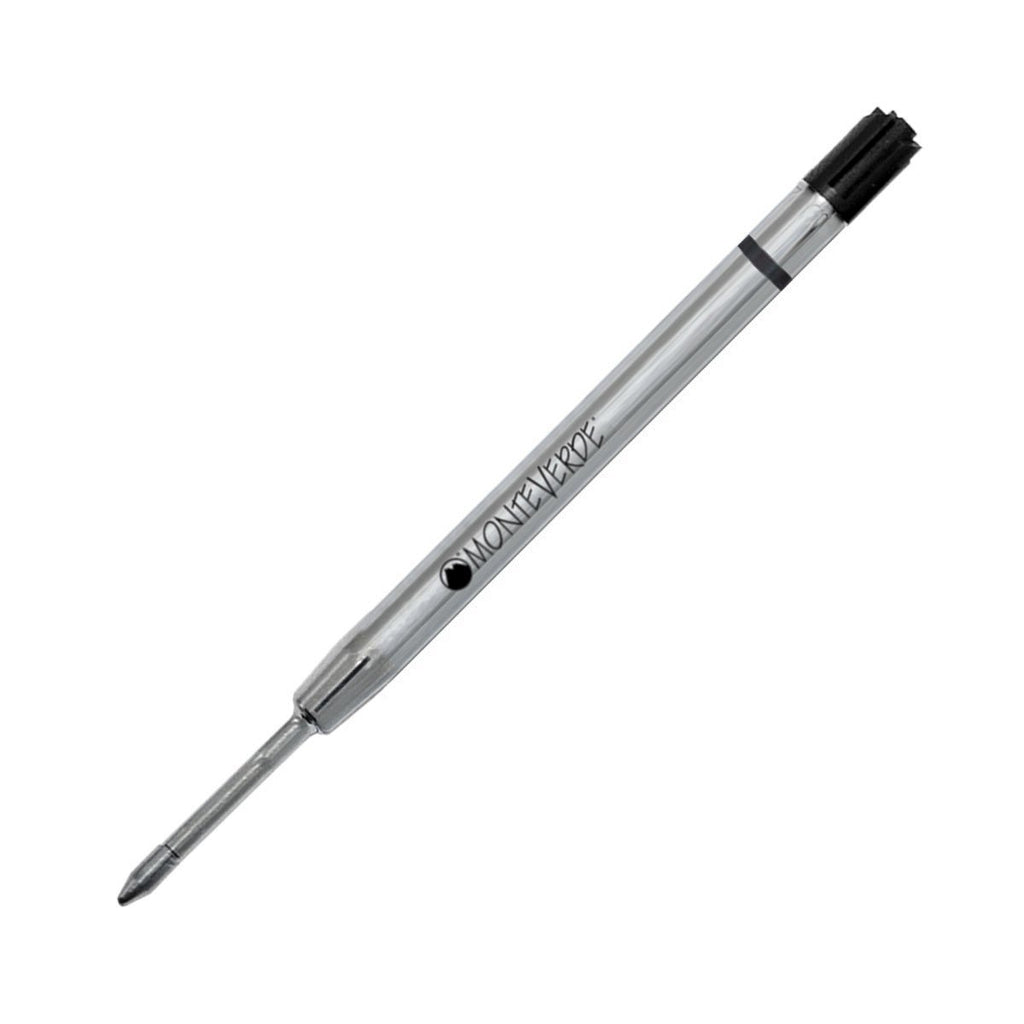 Monteverde Capless Ceramic Gel Refill To Fit Parker Ballpoint Pen, Broad, Black, 6 Pack (P443BK)