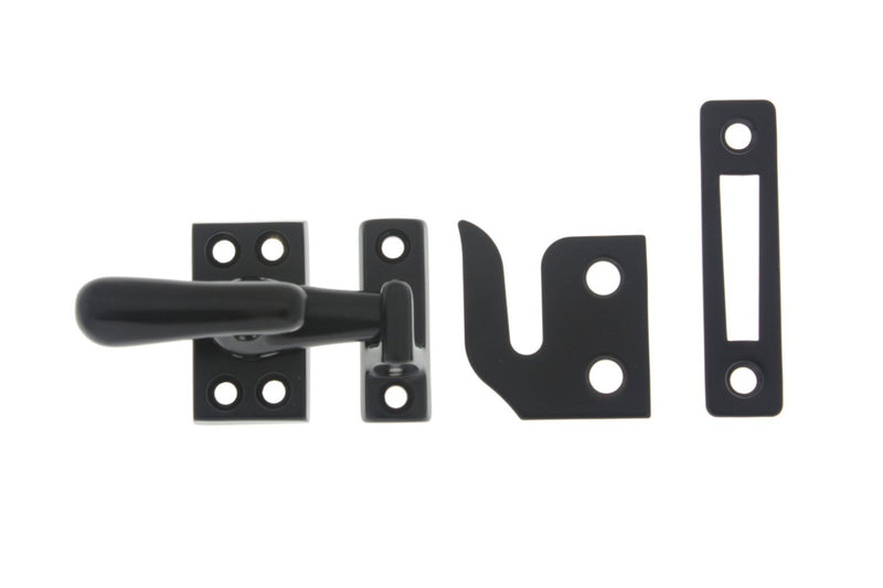 idh by St. Simons 21013-019 Professional Grade Quality Genuine Solid Brass Small Casement Fastener, Matte Black