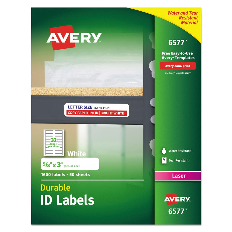 AVE6577 - Avery Permanent Durable ID Laser Labels