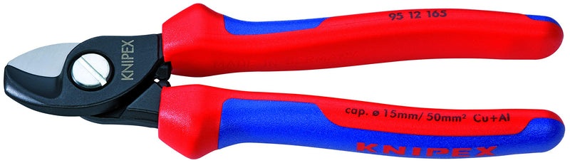 KNIPEX Tools - Cable Shears, Twin Cutting Edge, Multi-Component (9512165) Comfort Grip
