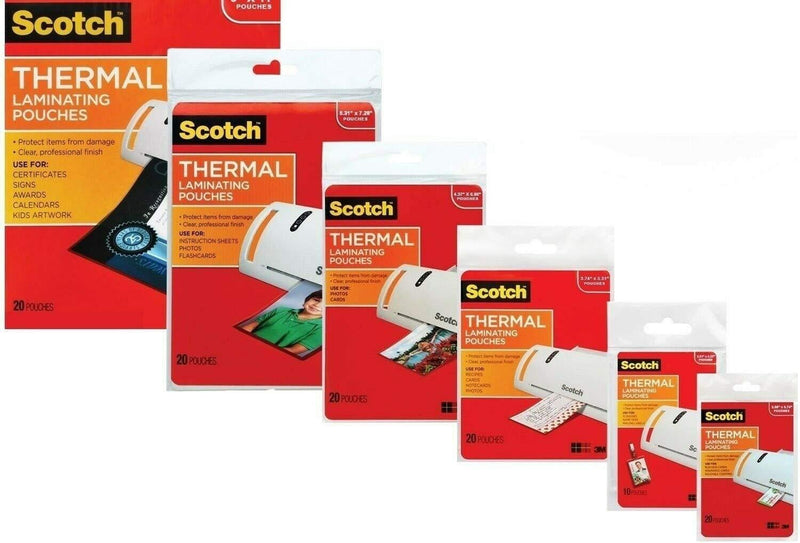 3M Laminating Pouch Kit With All varieties of Laminating Pouches (1) 1